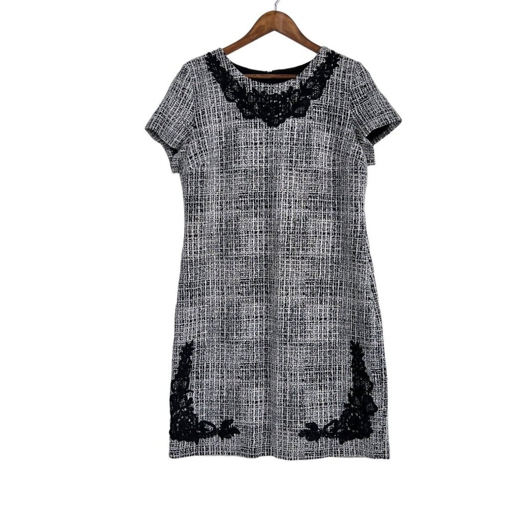 Karl Lagerfeld | Dresses | Karl Lagerfeld Paris Black White Tweed Sheath Dress With Lace Applique Size 4 | Poshmark Karl Lagerfeld | Dresses | Karl Lagerfeld Paris Black White Tweed Sheath Dress With Lace Applique Size 4 | Poshmark